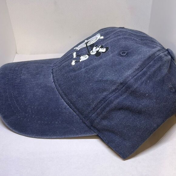 Steamboat Willie Mickey Mouse Hat – Vintage Look Washed Adjustable Baseball Cap - Picture 2 of 4